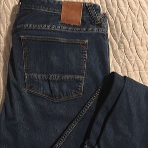 Tommy Bahama Blue Straight Jeans with Distressed Details 38x34